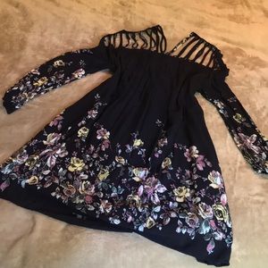 Cage Top Floral Dress